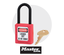 CADENAS CONSIGNE XENOY ISOLE CLE DIFF ANSE38 ROUGE